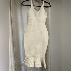 White bandage dress